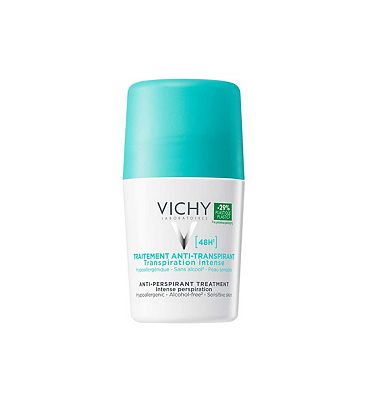 Vichy Deodorant 48H Intensive Anti-Perspirant Roll-On, Hypoallergenic, Suitable for Sensitive Skin 50ml