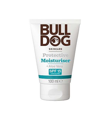 Bulldog Skincare Protective SPF 15 Face Moisturiser for Men, Men's Face Cream, UVA/UVB Sun protection, 100ml