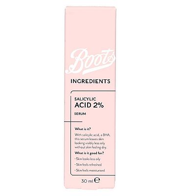 Boots Ingredients Salicylic Acid Serum 2% 30ml