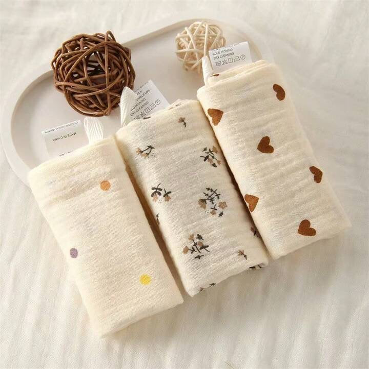 3/5 Packs Baby Muslin Washcloths For Unisex Wash Cloth Set