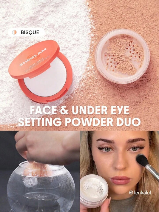 SHEGLAM Insta-Ready Face & Under Eye Setting Powder Duo-Bisque