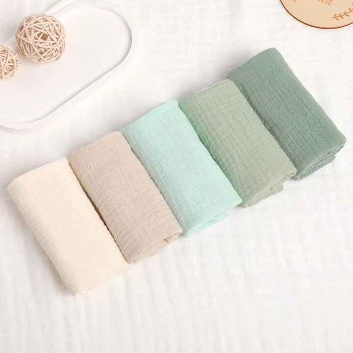 3/5 Packs Baby Muslin Washcloths For Unisex Wash Cloth Set