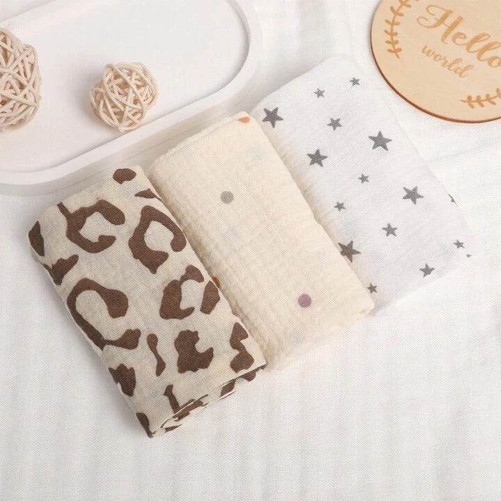 3/5 Packs Baby Muslin Washcloths For Unisex Wash Cloth Set