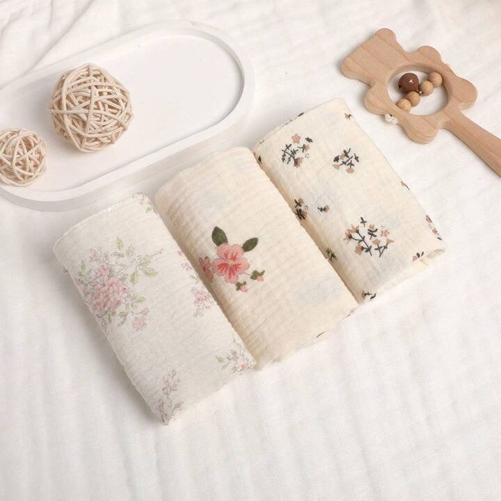 3/5 Packs Baby Muslin Washcloths For Unisex Wash Cloth Set