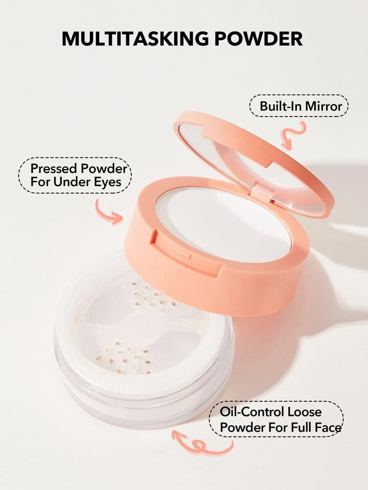 SHEGLAM Insta-Ready Face & Under Eye Setting Powder Duo-Natural Linen