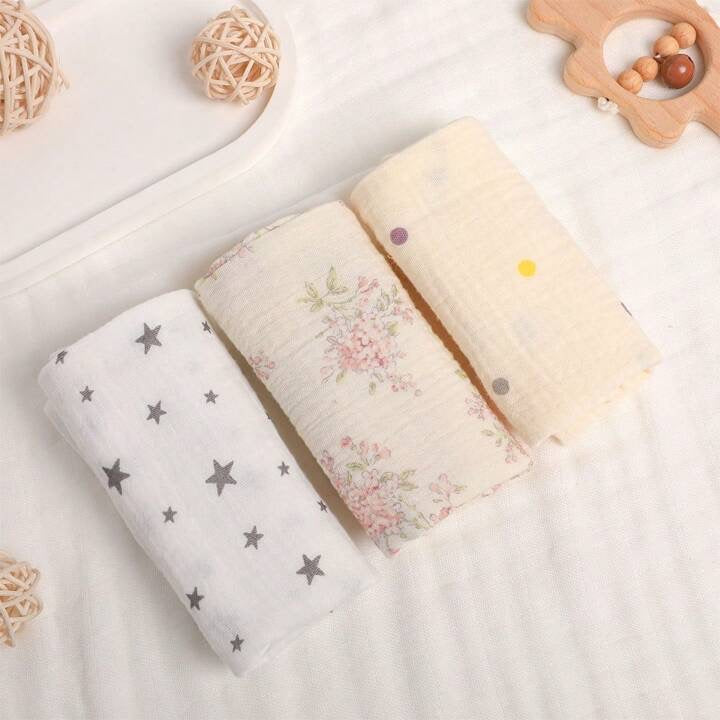 3/5 Packs Baby Muslin Washcloths For Unisex Wash Cloth Set