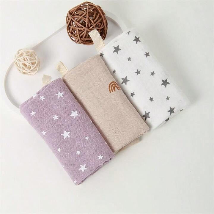 3/5 Packs Baby Muslin Washcloths For Unisex Wash Cloth Set