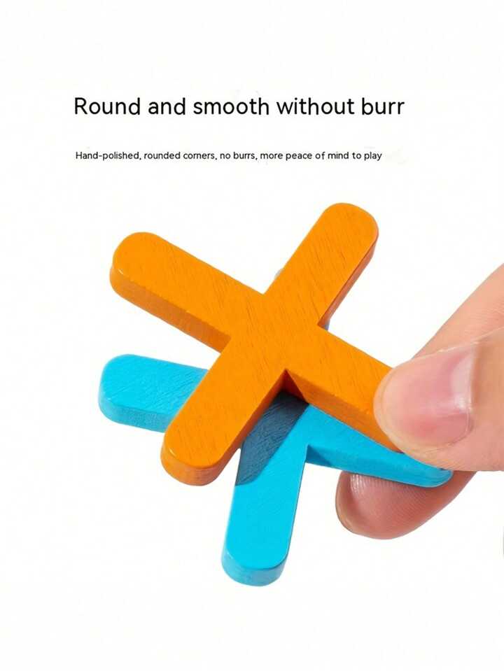Wooden Chess Toys For Children's Puzzle Game XO Double Play
