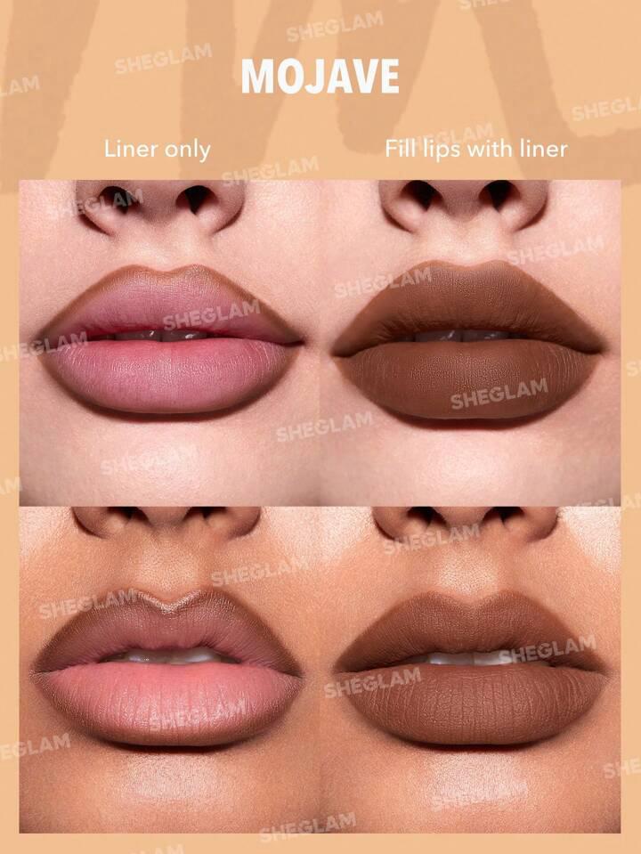 SHEGLAM So Lippy Lip Liner Set-Espresso Kisses 3 Pcs/Set Soft Matte Brown Lip Liner Pencil