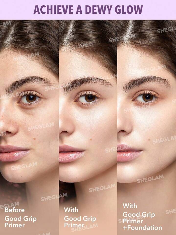 SHEGLAM Good Grip Hydrating Primer-Blueberry + Aha Oil Control Moisturizing Blueberry Primer Gel Smooth Fine Lines Oil And Silicone-Free Face Primer