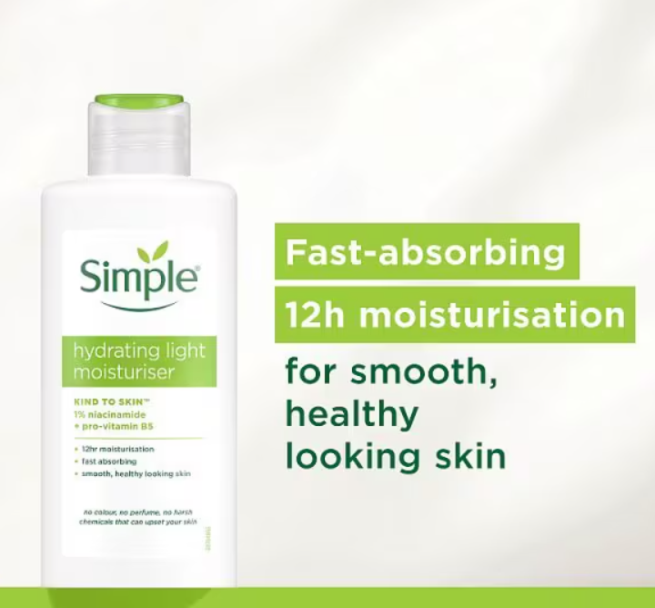 Simple Kind to Skin Hydrating Light Face Moisturiser 125ml