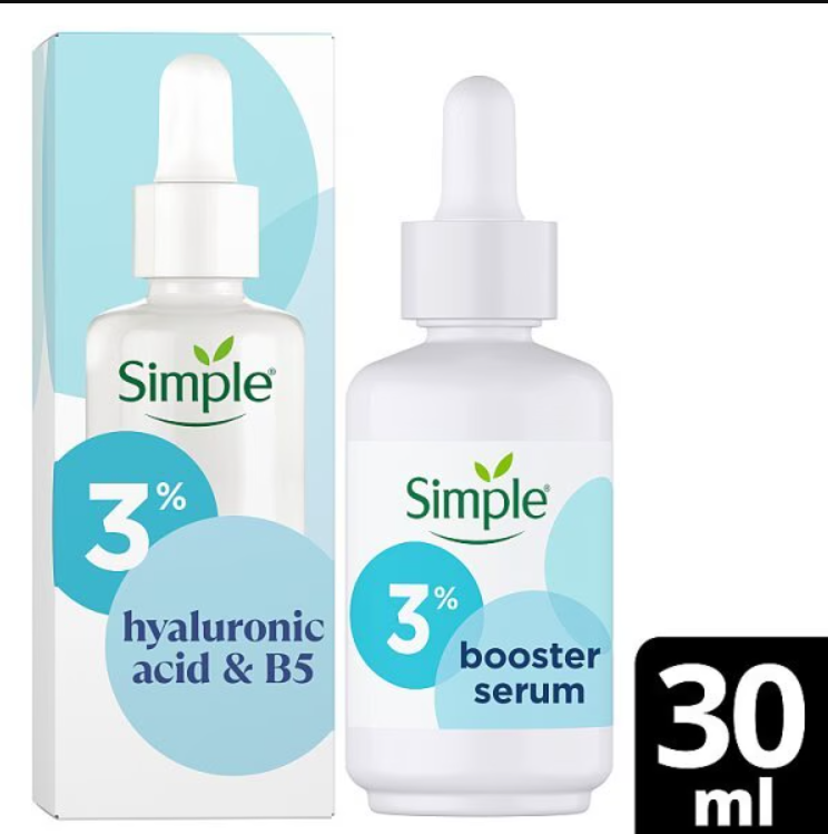 Simple 3% Hyaluronic Acid + B5* Serum Booster Serum 30ml