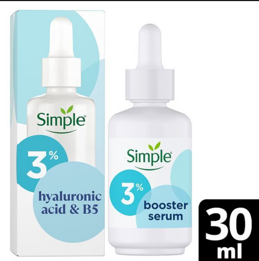 Simple 3% Hyaluronic Acid + B5* Serum Booster Serum 30ml