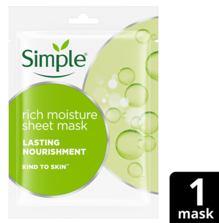 Simple Rich Moisture Sheet Mask 1 Pack