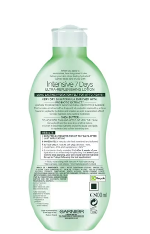 Garnier Intensive 7 Days Shea Body Lotion Dry Skin 400ml
