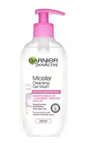 Garnier Micellar Gel Face Wash Sensitive Skin 200ml