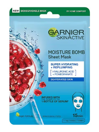 Garnier Moisture Bomb Pomegranate Hydrating Face Sheet Mask