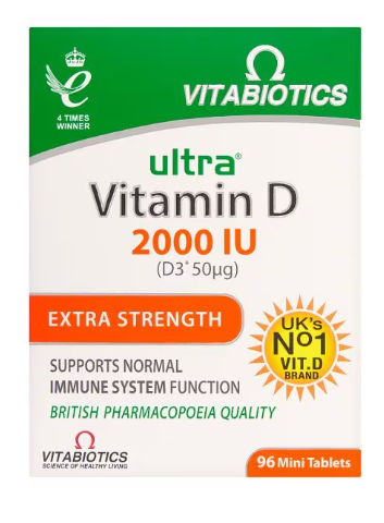 Vitabiotics Ultra Vitamin D3 2000 IU - 96 Tablets