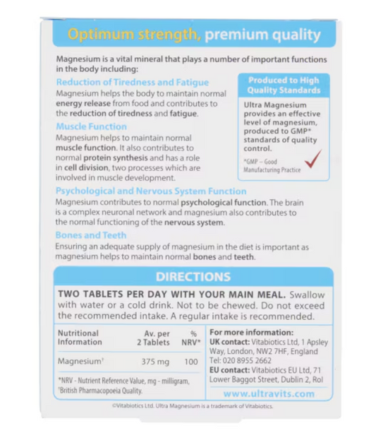 Vitabiotics Ultra Magnesium X 30 tablets