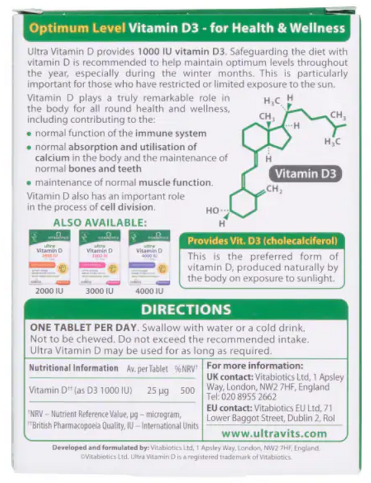 Vitabiotics Ultra Vitamin D - 96 Tablets