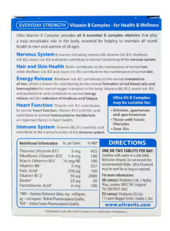Vitabiotics Ultra B Complex - 60 Tablets