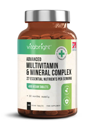 VitaBright Multivitamin & Mineral Complex 400 Vegan Tablets