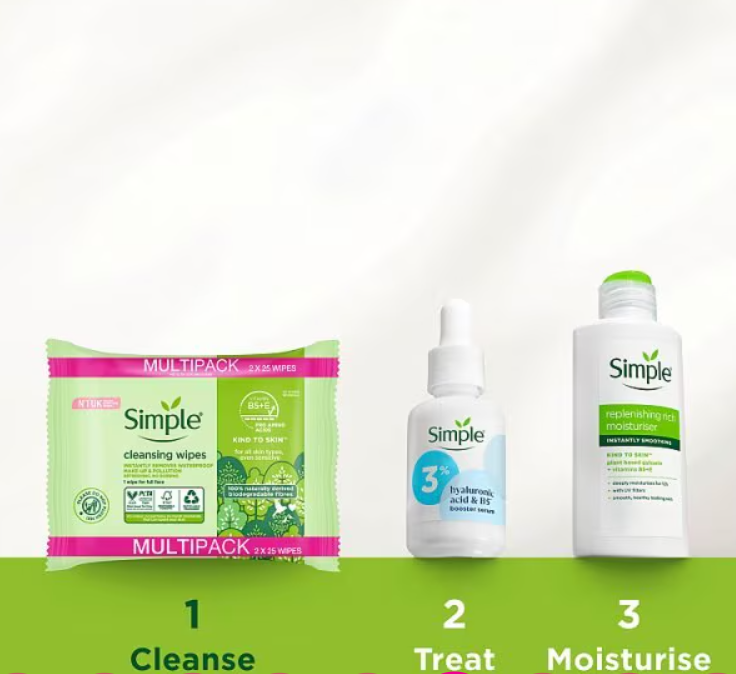 Simple Kind To Skin Cleansing Wipes Biodegradable 50 Pc
