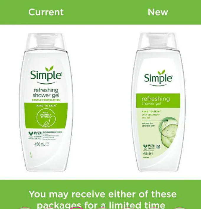 Simple Refresh Shower Gel 450Ml