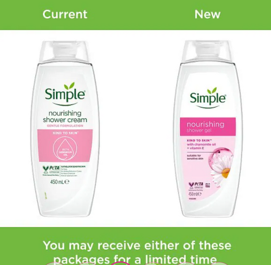 Simple Cream Nourishing Shower Gel 450ml
