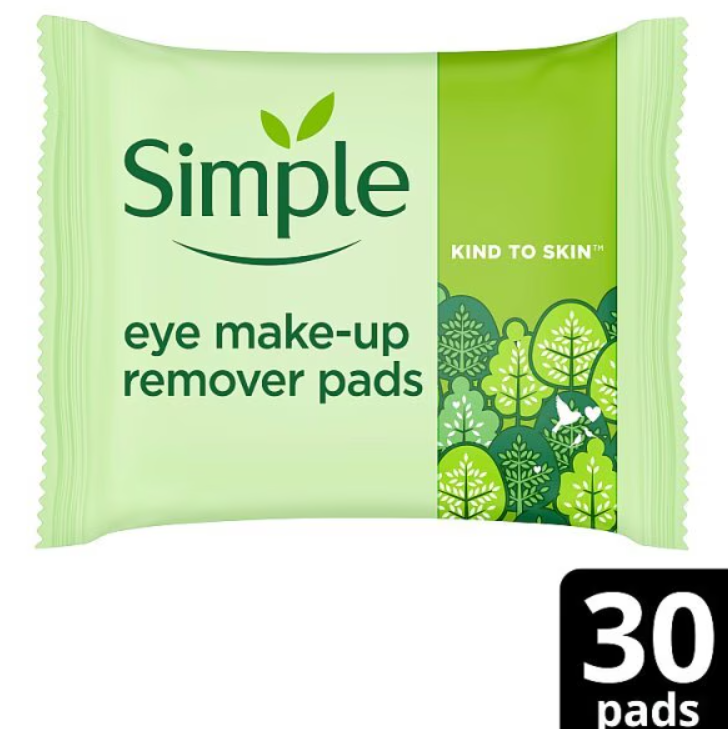 Simple Kind to Skin Eye Make-Up Remover Pads 30pc