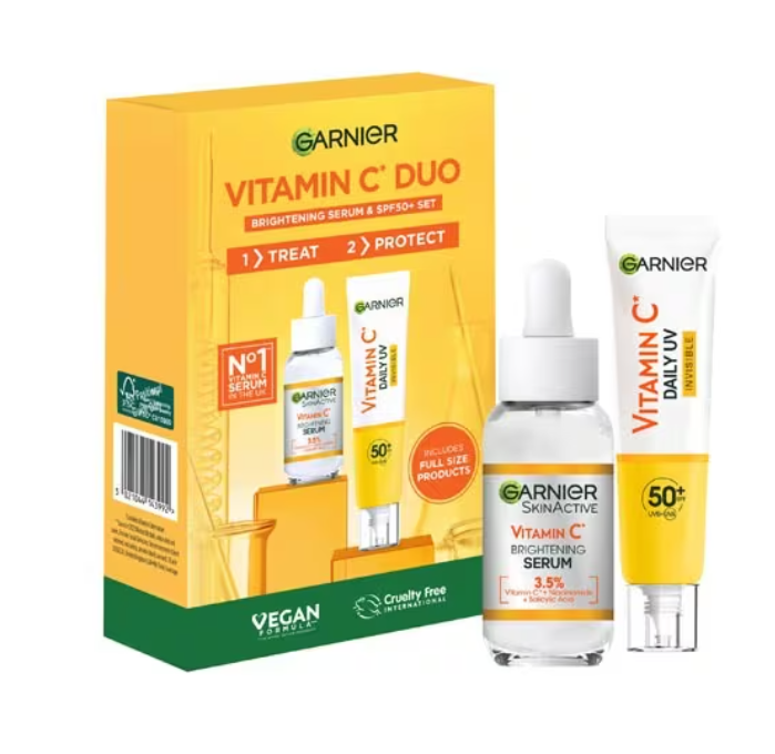 Garnier Vitamin C Duo Brightening Serum & SPF 50+ Set