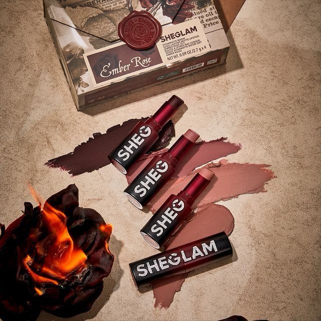 SHEGLAM Dynamatte Boom Long-Lasting Matte Lipstick (Ember Rose Set) 4 piece