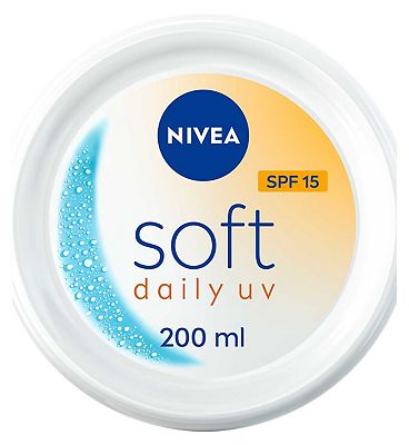NIVEA Soft Daily UV Moisturiser for Face Hand & Body SPF15 200ml