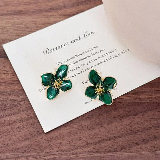 Fashion Zinc Alloy Flower Stud Earrings For Women For Daily Decoration