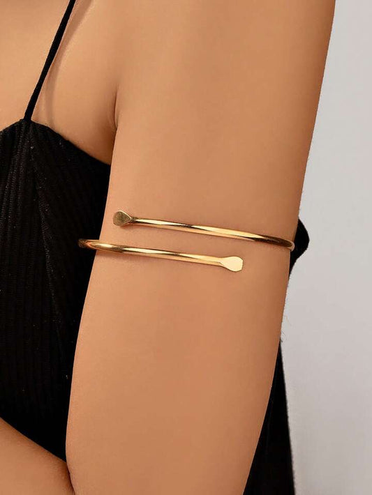 1pc Minimalist Sleeve Armband, Open Arm Cuff