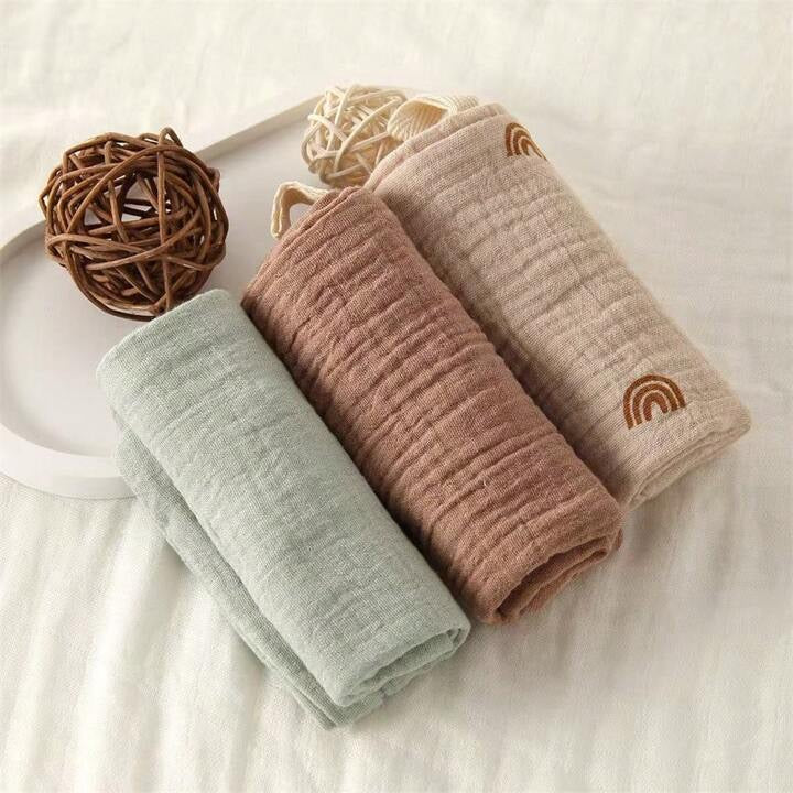 3/5 Packs Baby Muslin Washcloths For Unisex Wash Cloth Set