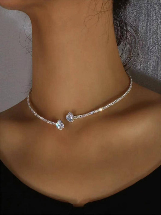 Rhinestone Cuff Choker
