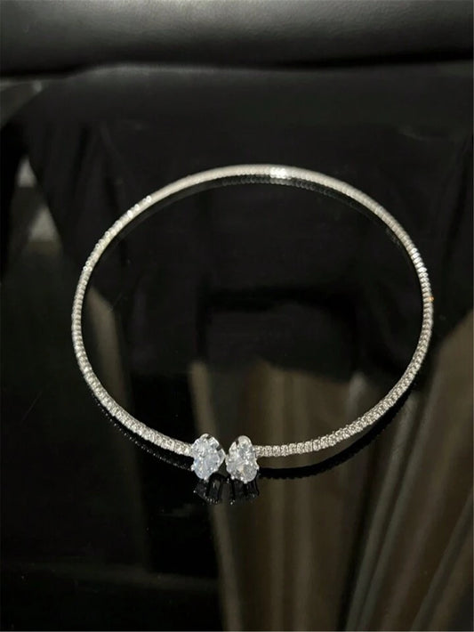 Rhinestone Cuff Choker