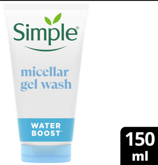 Simple Water Boost Micellar Facial Gel Facial Wash Cleanser