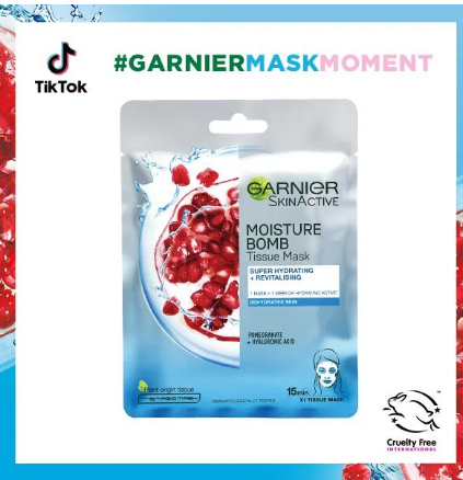 Garnier Moisture Bomb Pomegranate Hydrating Face Sheet Mask