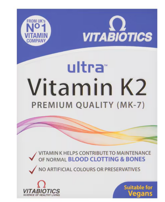 Vitabiotics Ultra Vitamin K2 30 Tabs