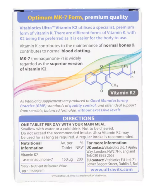 Vitabiotics Ultra Vitamin K2 30 Tabs