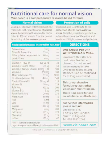 Vitabiotics Visionace - 30 Tablets
