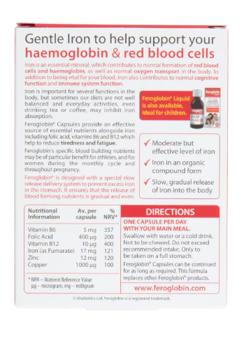 Vitabiotics Feroglobin Capsules 30s