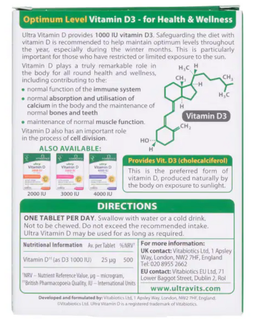 Vitabiotics Ultra Vitamin D Tablets 96s Bundle