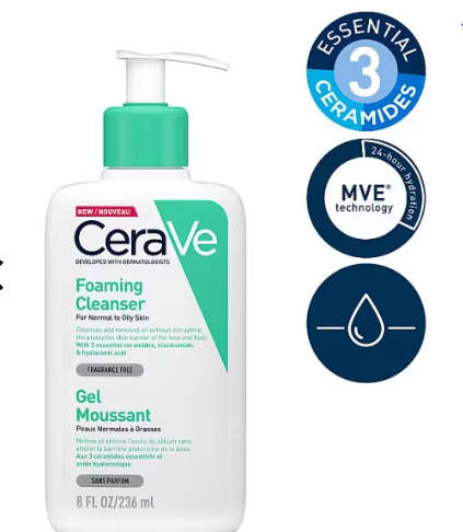 CeraVe Foaming Cleanser Normal to Oily Skin 236ml