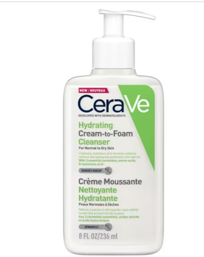 CeraVe Hydrating Cream-to-Foam Cleanser 236ml