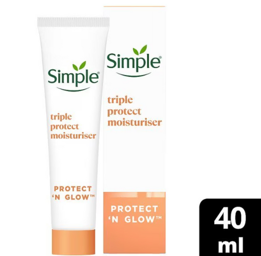 Simple Protect 'N' Glow Triple Protect Moisturiser SPF 30 40 ml