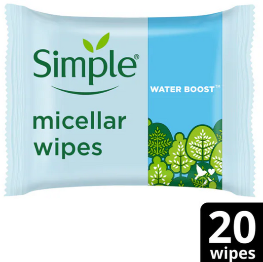 Simple Kind to Skin Micellar Biodegradable Wipes 20pc